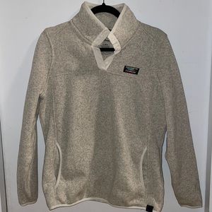 L.L. Bean Quarter-Button Up Fleece Lined Sherpa Pullover